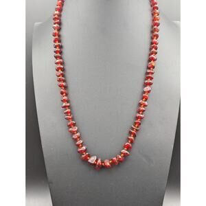 Vintage Natural Baltic Cherry Amber Hand Knotted Graduated Beaded Necklace 26"